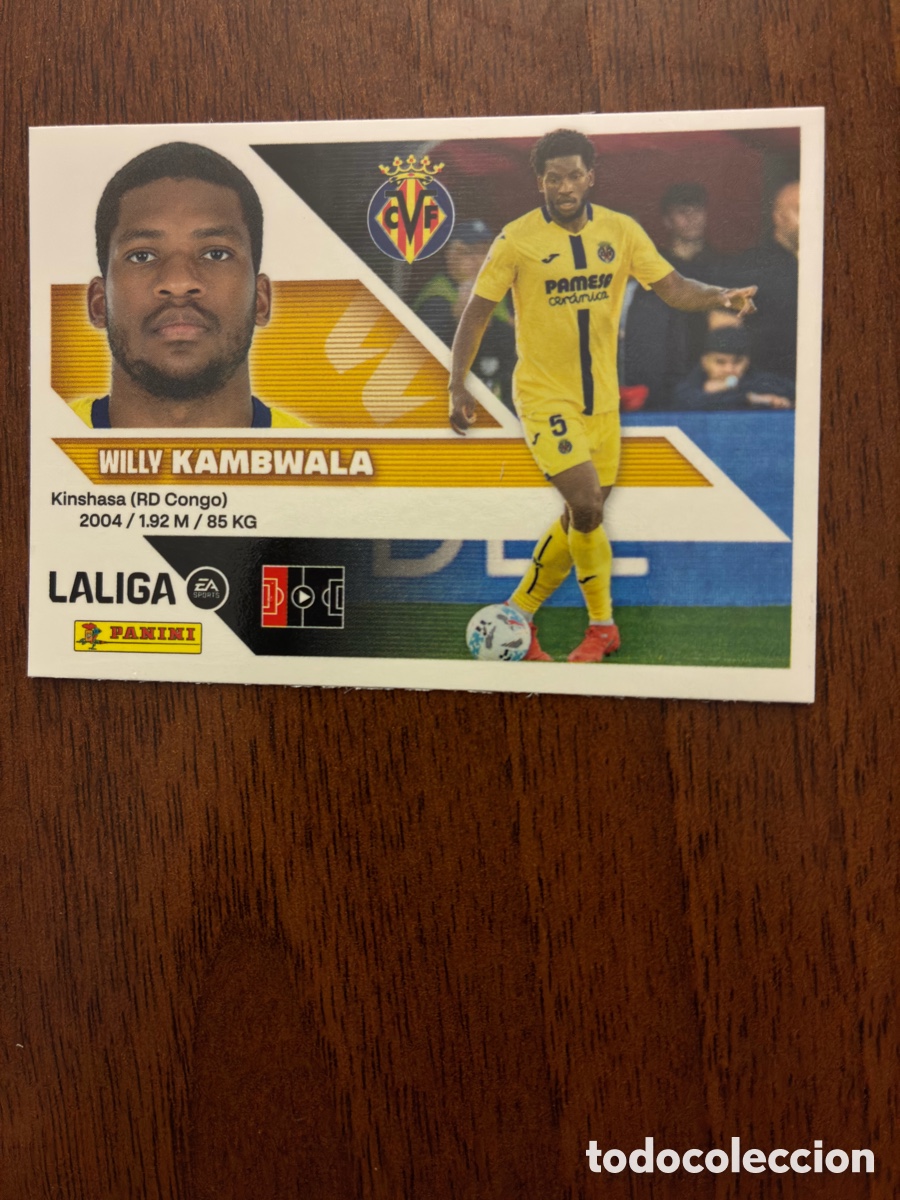Cromos de f&uacute;tbol: Cromo Willy Kambwala, N&ordm; 8A, Villarreal CF, Liga EA Sports 2026-27 (Colecciones Este) - Nuevo