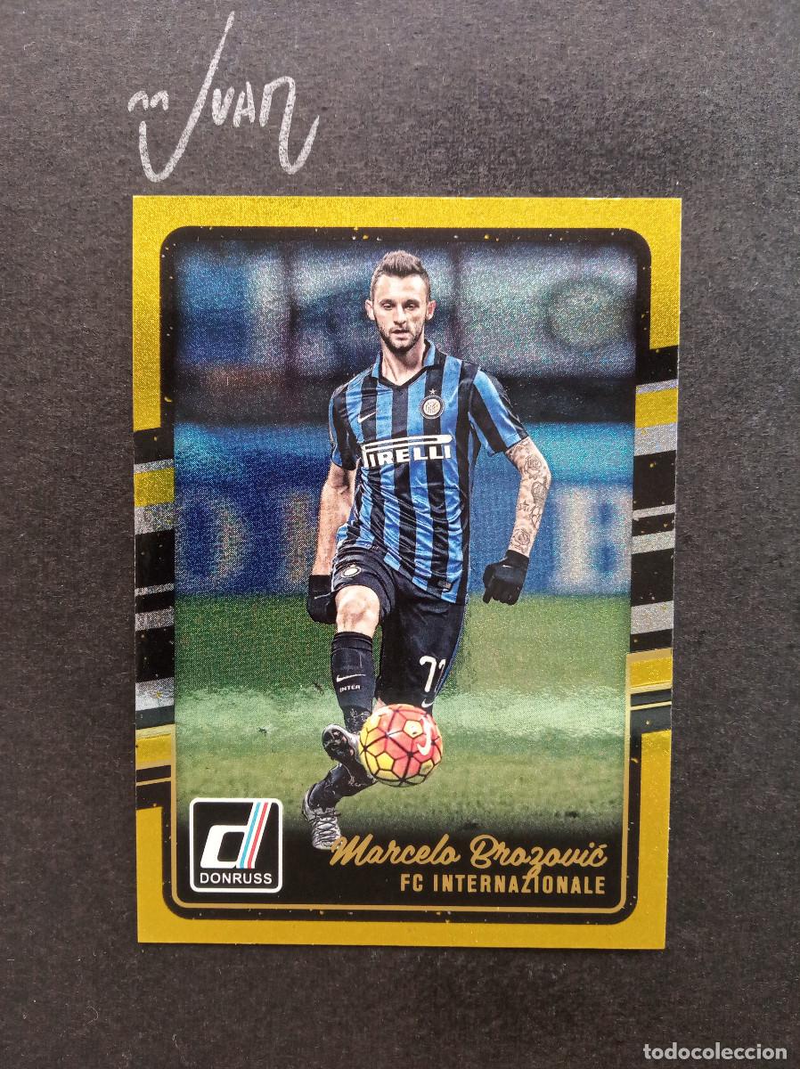 Cromos de f&uacute;tbol: #105 CROMO BROZOVIC INTER MILAN CROACIA ⚽ PANINI &reg; DONRUSS 2015 2016 15 16 PARALELA GOLD ORO DORADO