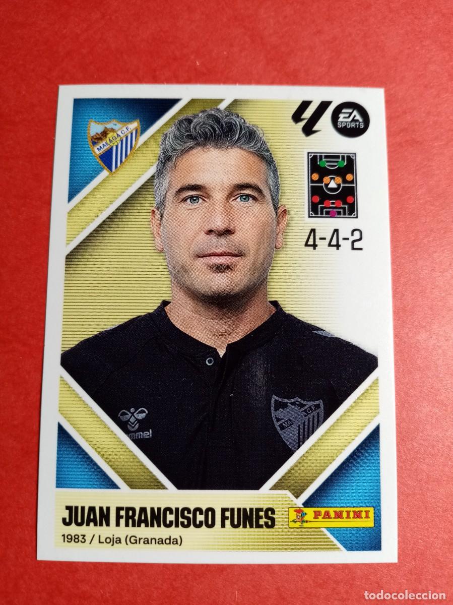 Cromos de f&uacute;tbol: N&ordm; 2 JUAN FRANCISCO FUNES, ENTRENADOR, MALAGA CF, LIGA ESTE 2026 2027 26 27 PANINI