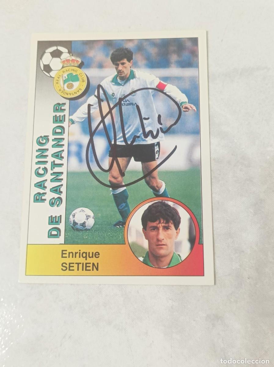 Figurine di Calcio: Cromo futbol firmado Quique Setien