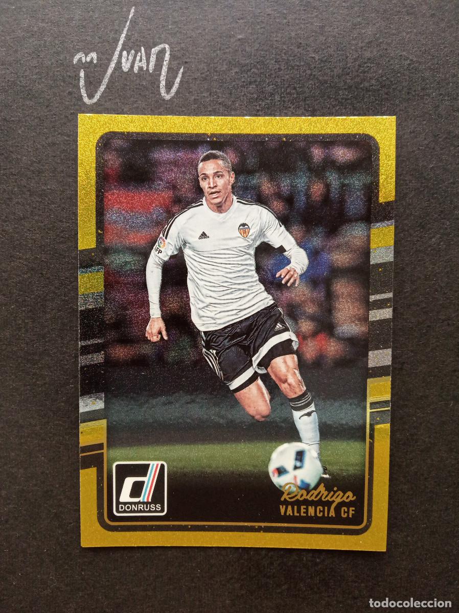 Figurine di Calcio: #181 CROMO RODRIGO VALENCIA CF ESPA&Ntilde;A ⚽ PANINI &reg; DONRUSS 2015 2016 15 16 PARALELA GOLD ORO DORADO