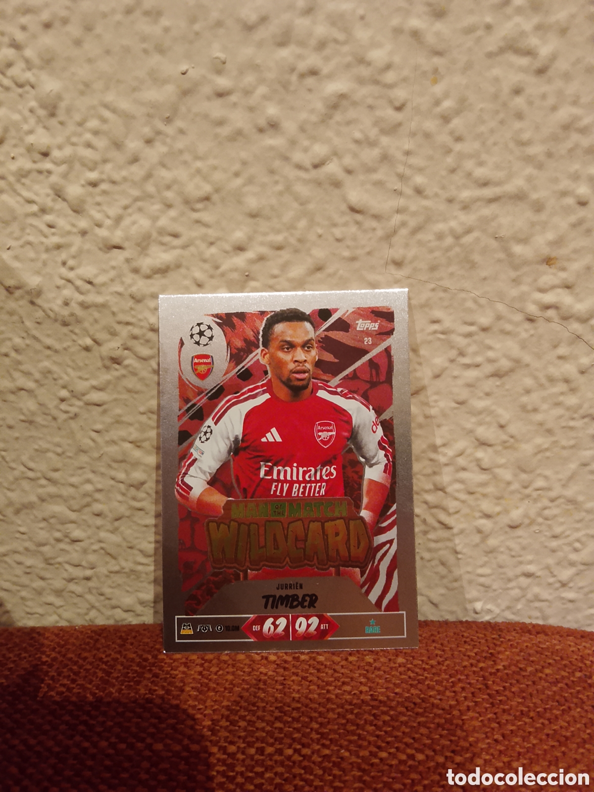 Cromos de f&uacute;tbol: Timber man of the match wildcard 23 match attax 26/27 2026 2027