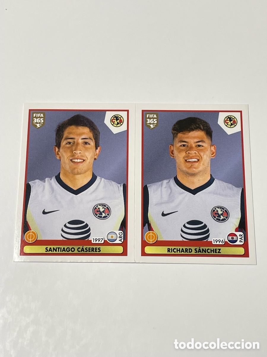 Cromos de f&uacute;tbol: Santiago C&aacute;seres - Richard S&aacute;nchez Am&eacute;rica de M&eacute;xico Panini 365 20/21 #377