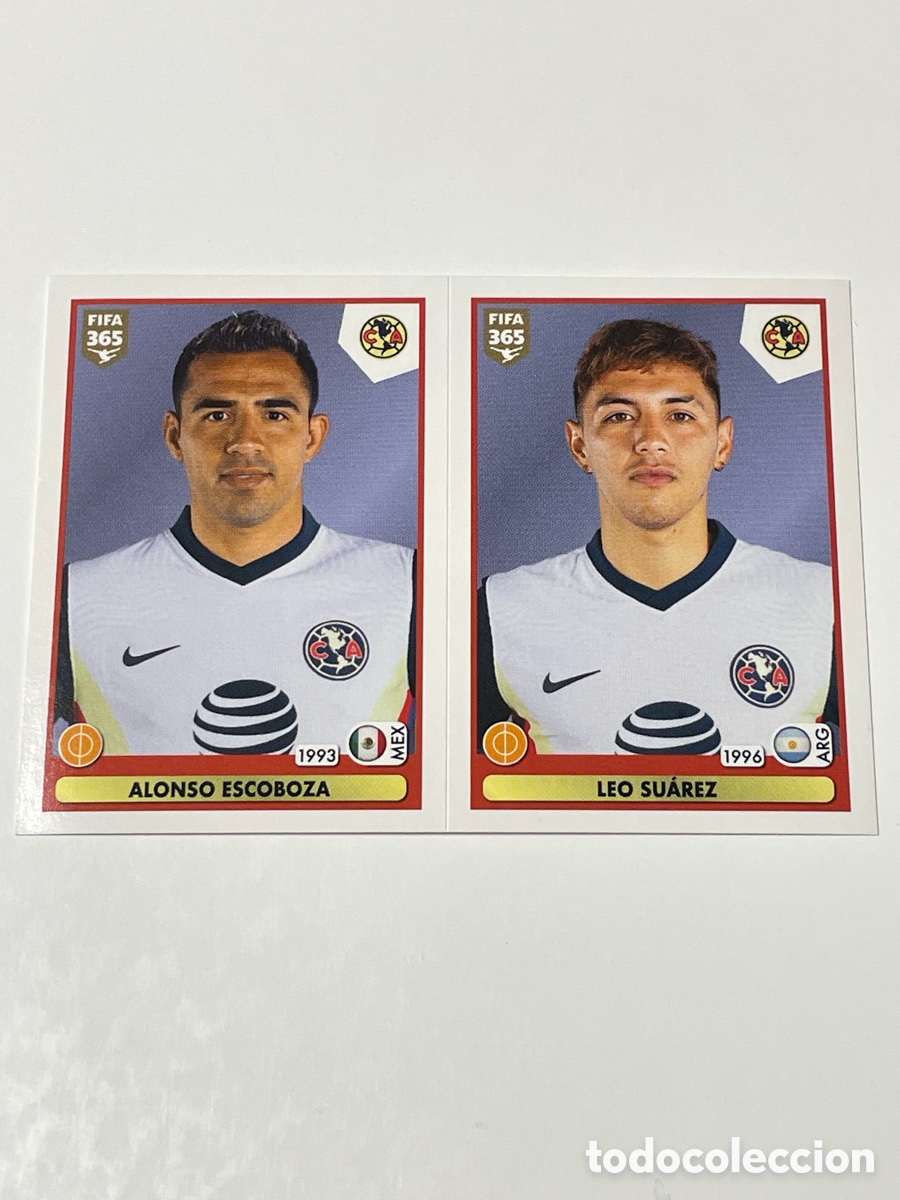 Cromos de f&uacute;tbol: Alonso Escoboza - Leo Su&aacute;rez Am&eacute;rica de M&eacute;xico Panini 365 20/21 #381