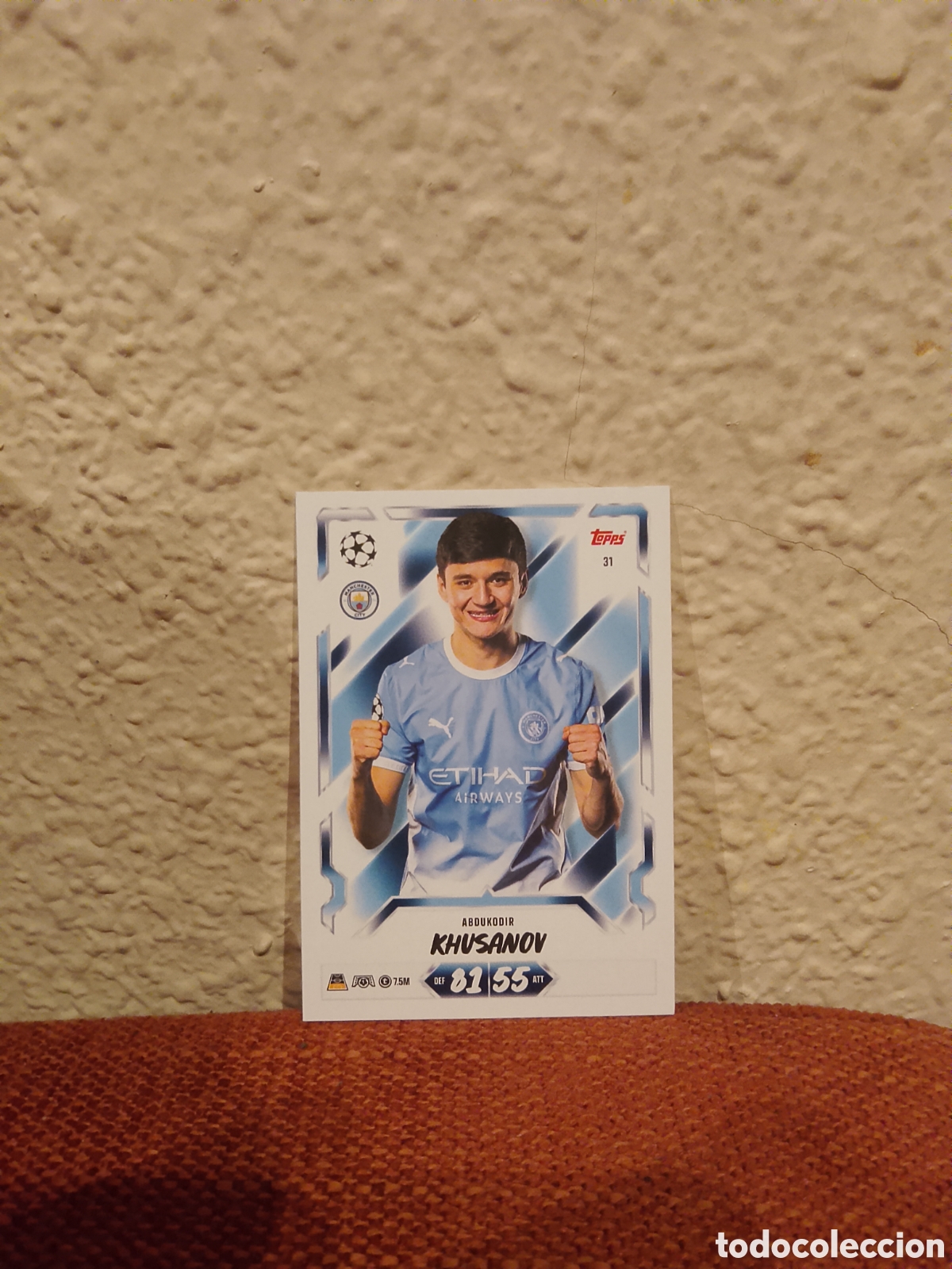 Cromos de f&uacute;tbol: Khusanov 31 Manchester city match attax 26/27 2026 2027