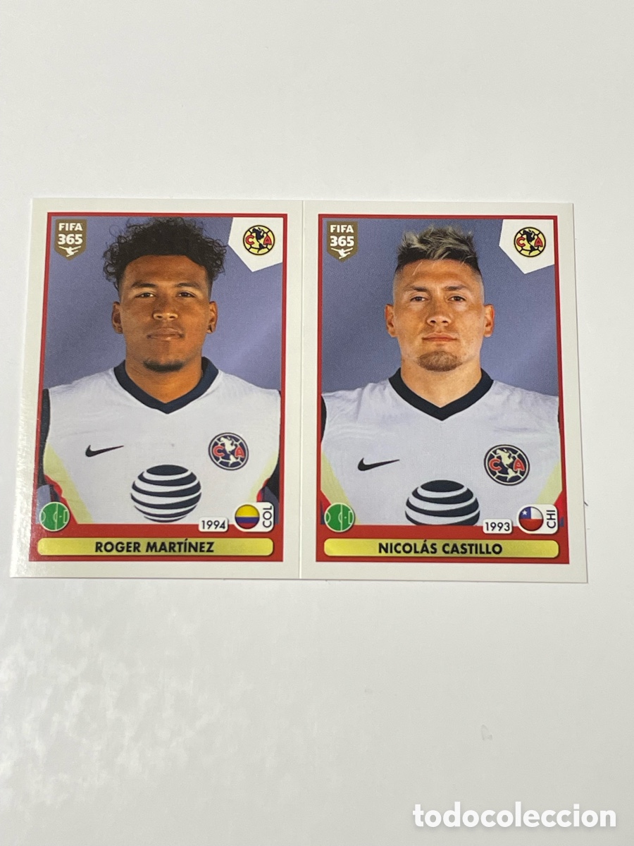Cromos de f&uacute;tbol: Roger Mart&iacute;nez- Nicol&aacute;s Castillo Am&eacute;rica de M&eacute;xico Panini 365 20/21 #385