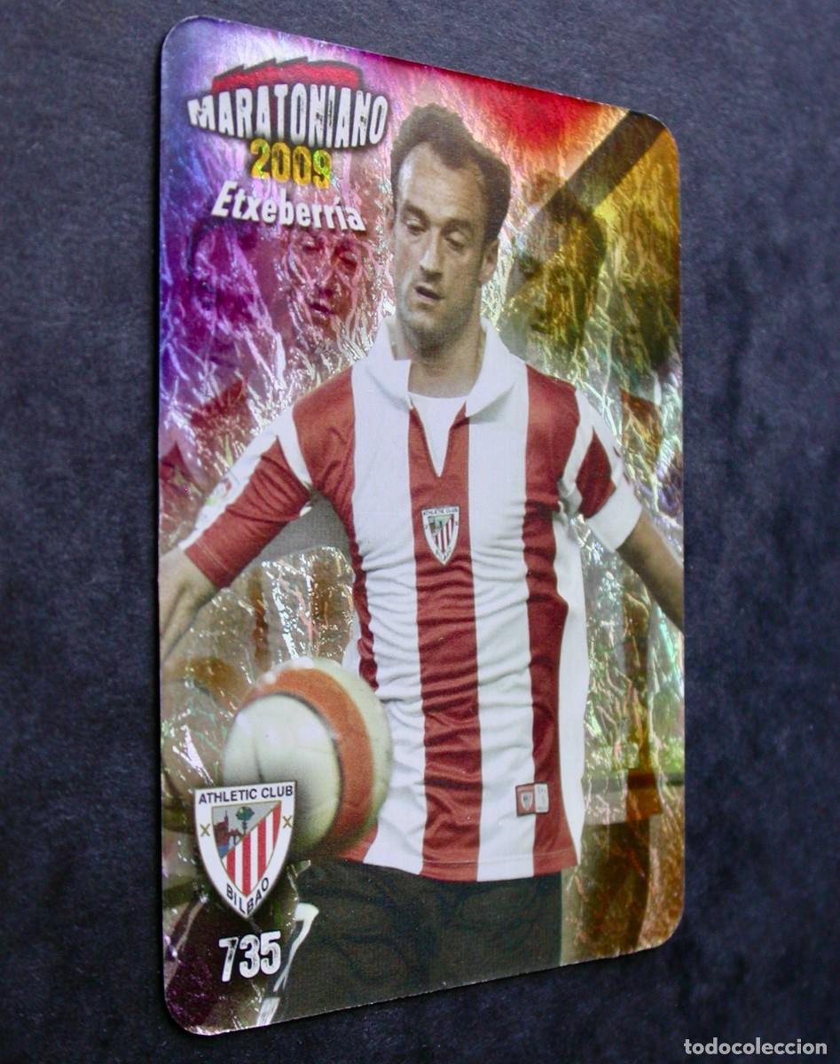 Cartes &agrave; collectionner de Football: 735 ETXEBERRIA / MARATONIANO / BRILLO JASPEADO / FICHAS DE LA LIGA 2008 2009 08 09 / MUNDICROMO