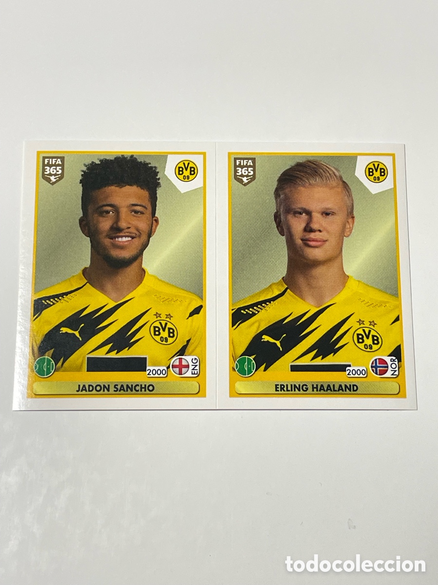 Cromos de f&uacute;tbol: Jadon Sancho - Erling Haaland Borussia Dortmund Panini 365 20/21 #181