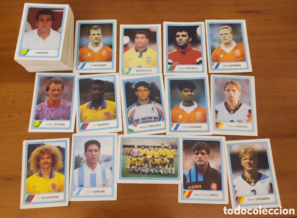 Cromos de f&uacute;tbol: 180 cromos diferentes. Mundial USA 94. Ediciones Estadio.