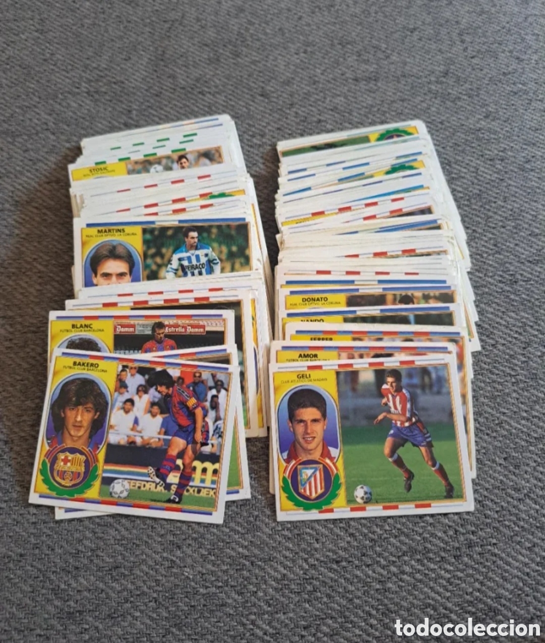 Cromos de f&uacute;tbol: 150 cromos Liga Este 96-97. TRASERA ESCRITA