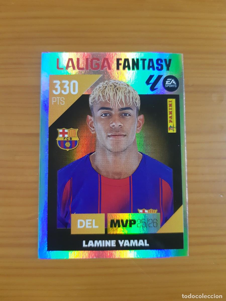 Cromos de f&uacute;tbol: N&deg;5 LAMINE YAMAL BARCELONA MVP 25/26 LA LIGA FANTASY LIGA ESTE 26-27 PANINI 2026 2027. NUEVO