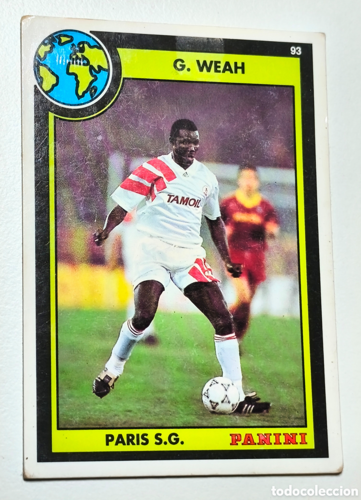 Cromos de f&uacute;tbol: Weah PSG 1993 Unfp Panini - Foto 1