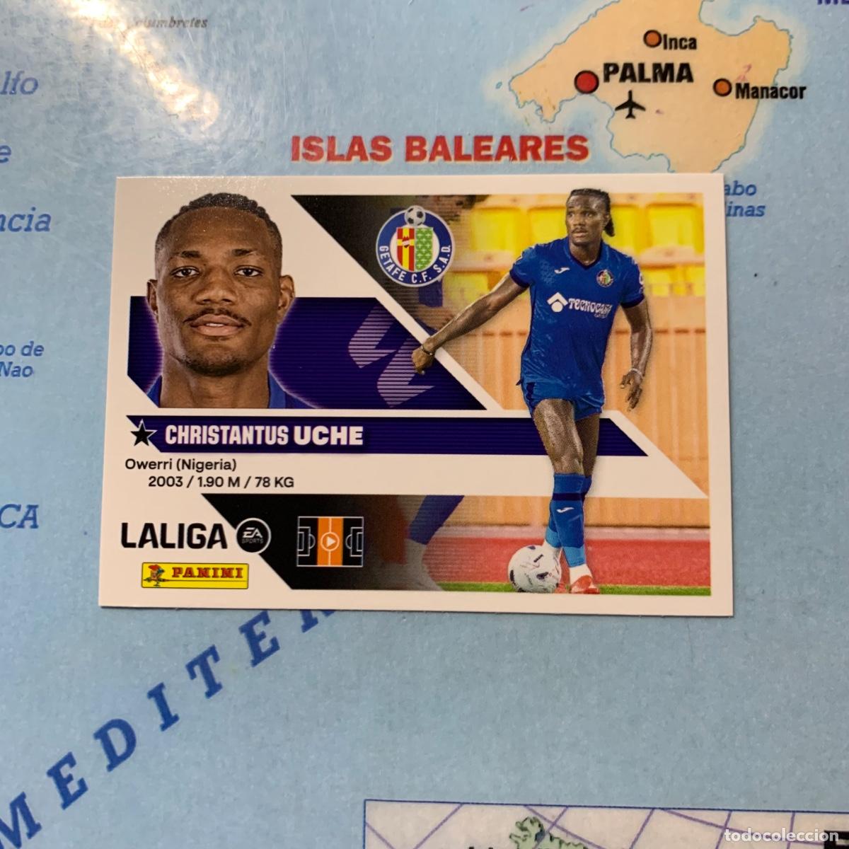 Football Stickers: Uche coloca n&uacute;mero 12 Bis del Getafe cromo de la liga este 26-27 2026-2027