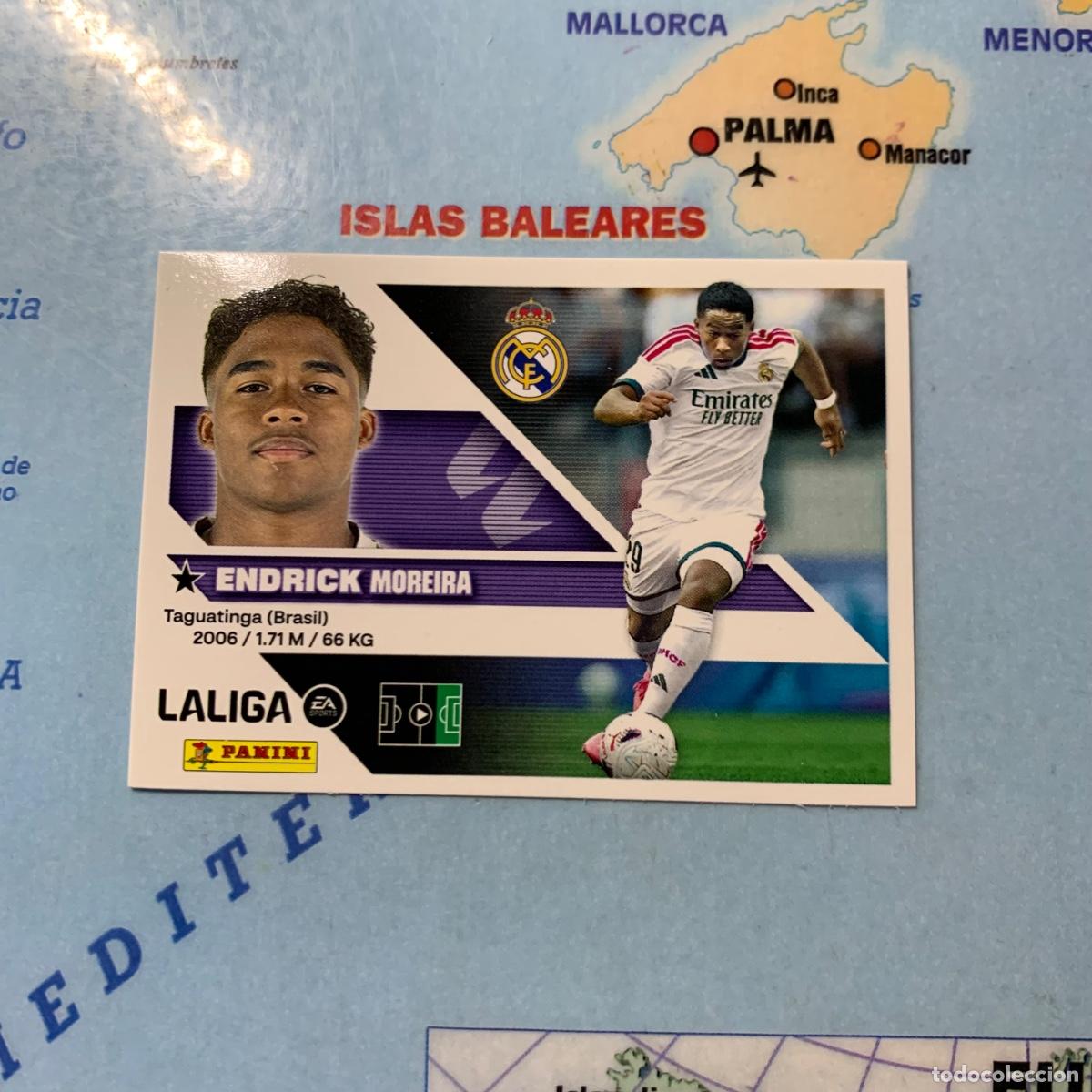 Football Stickers: Endrick coloca n&uacute;mero 17 Bis Del Real Madrid cromo de la liga este 26-27 2026-2027