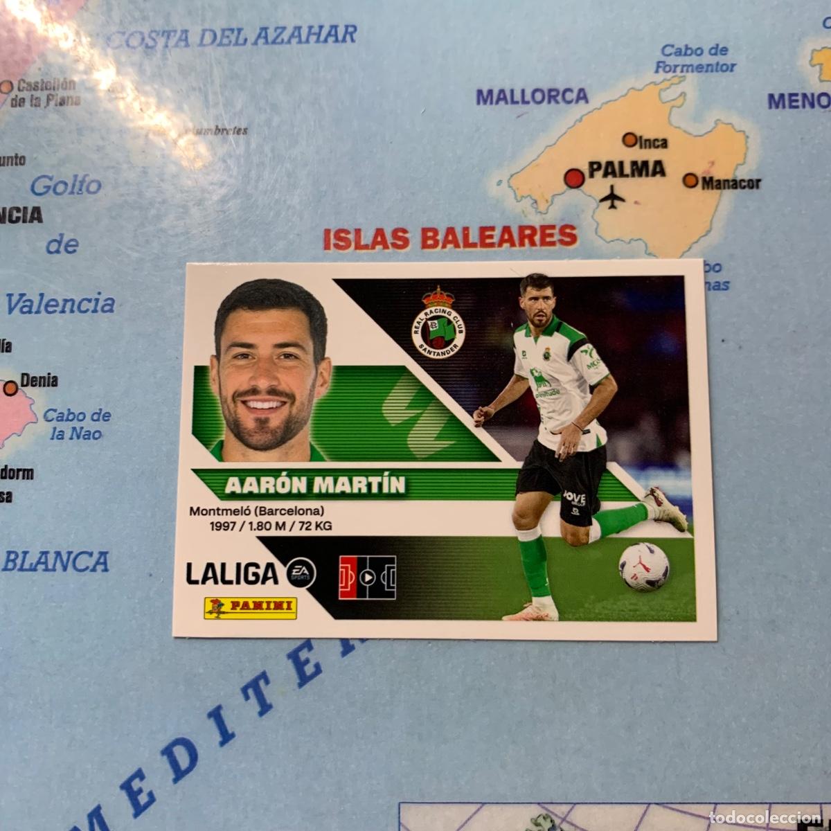Football Stickers: Aaron Mart&iacute;n coloca n&uacute;mero 10 Bis Del Racing De Santander cromo de la liga este 26-27 2026-2027