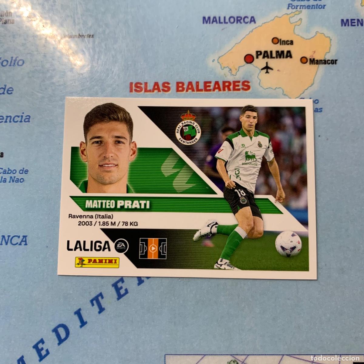 Football Stickers: Prati coloca n&uacute;mero 12 Bis Del Racing De Santander cromo de la liga este 26-27 2026-2027