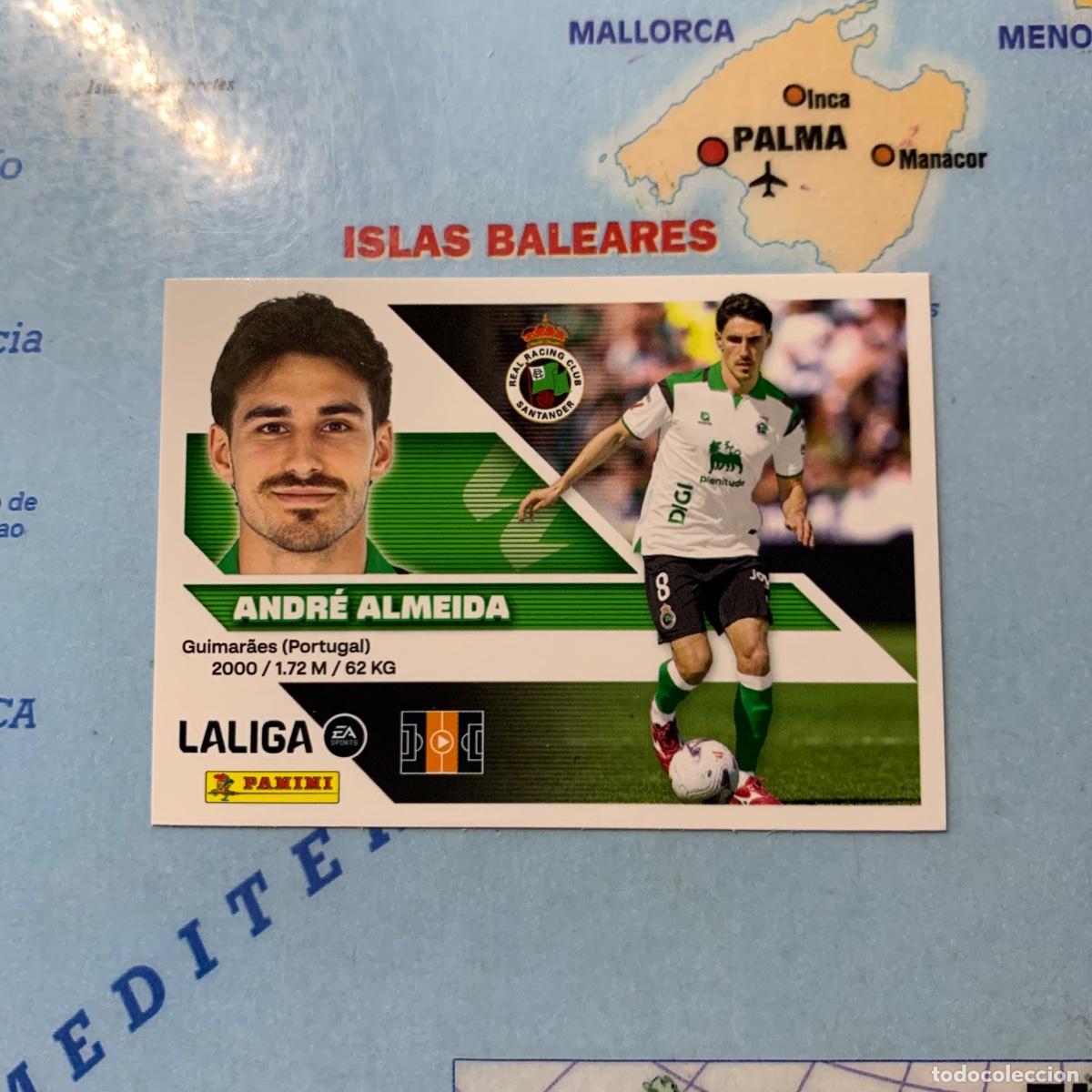 Football Stickers: Andre Almeida coloca n&uacute;mero 14 Bis Del Racing De Santander cromo de la liga este 26-27 2026-2027