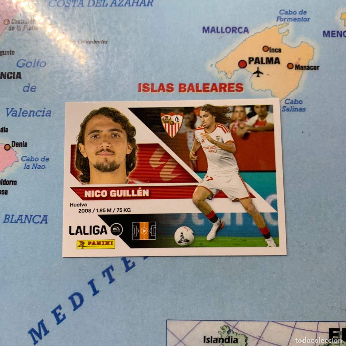 Cromos de f&uacute;tbol: Nico Guillen coloca n&uacute;mero 14 Bis Del Sevilla cromo de la liga este 26-27 2026-2027