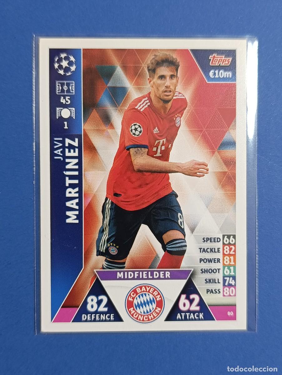 Cromos de f&uacute;tbol: JAVI MARTINEZ - MATCH ATTAX 2018-19 CROMO 80 BAYERN MUNICH