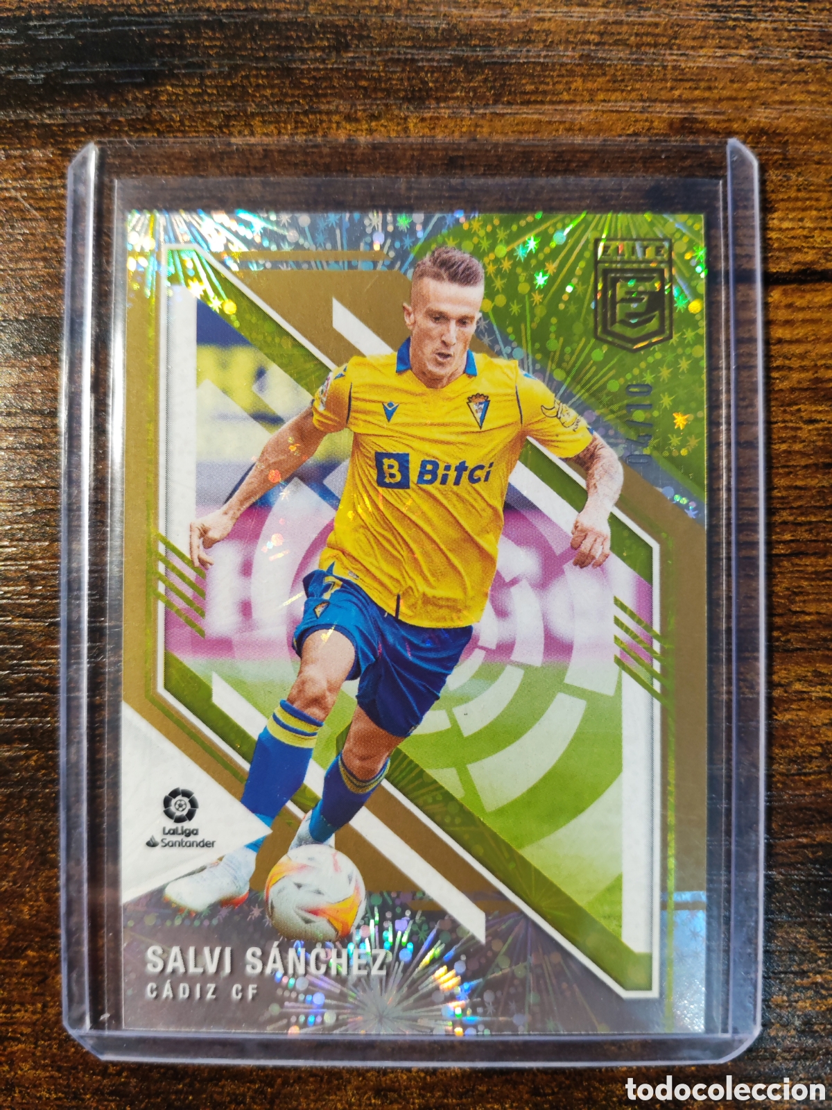 Cromos de f&uacute;tbol: Salvi S&aacute;nchez C&aacute;diz Gold /10 #34 Donruss Elite La Liga 21-22