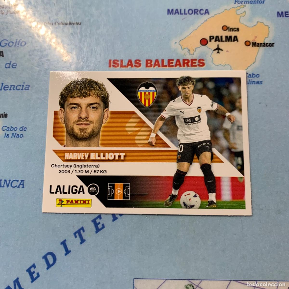 Cromos de f&uacute;tbol: Elliott &uacute;ltimo fichaje n&uacute;mero 64 Del Valencia cromo de la liga este 26-27 2026-2027