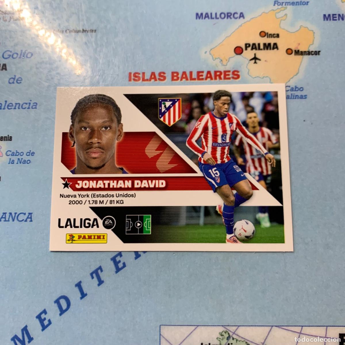 Cromos de f&uacute;tbol: Jonathan David &uacute;ltimo fichaje n&uacute;mero 66 Del Atl&eacute;tico de Madrid cromo de la liga este 26-27 2026-2027