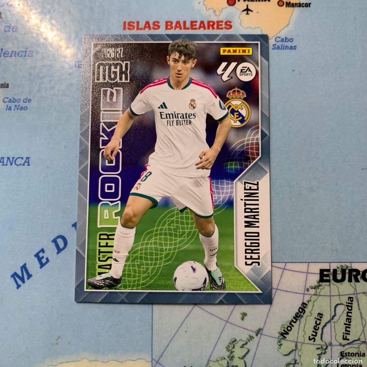 Cromos de f&uacute;tbol: Sergio Martinez nuevo Master Rookie n&uacute;mero 525 Del Real Madrid megacracks 26-27 2026-2027