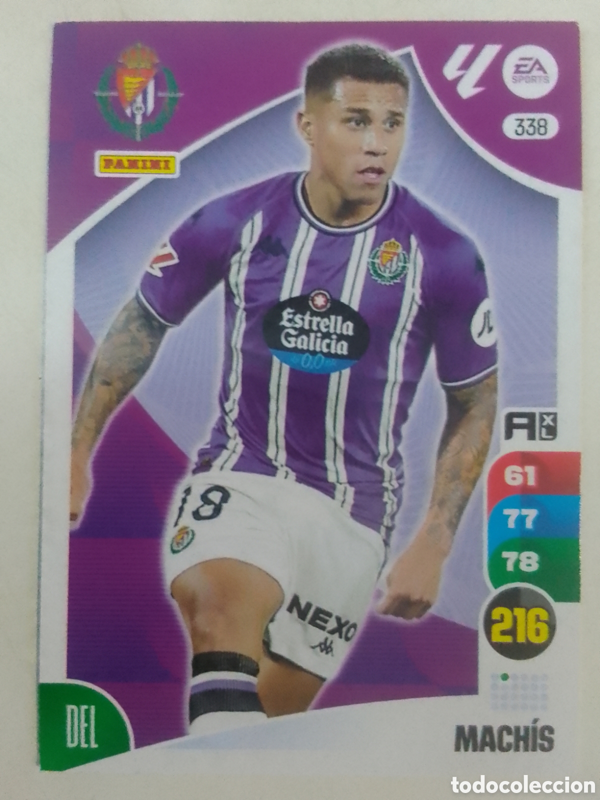 Cromos de f&uacute;tbol: Adrenalyn XL 2024-25 n&deg; 338 Mach&iacute;s &bull; Valladolid.