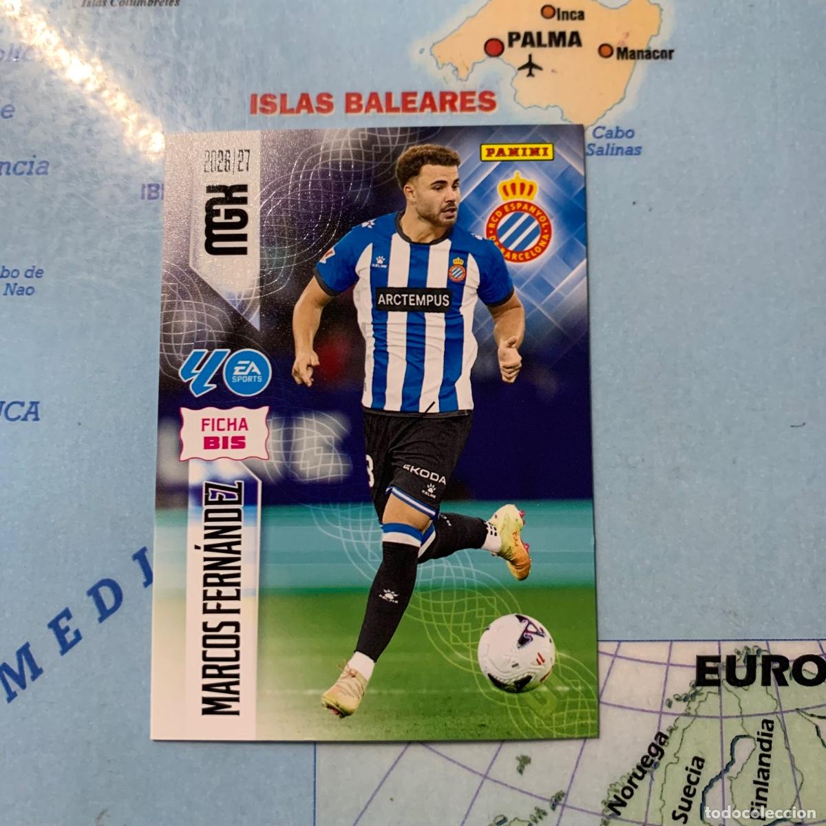 Cromos de f&uacute;tbol: Marcos Fern&aacute;ndez n&uacute;mero 179 Bis del Espa&ntilde;ol megacracks 26-27 2026-2027