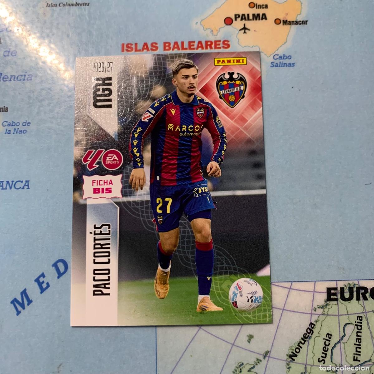 Cromos de f&uacute;tbol: Paco Cort&eacute;s n&uacute;mero 211 Bis del Levante megacracks 26-27 2026-2027