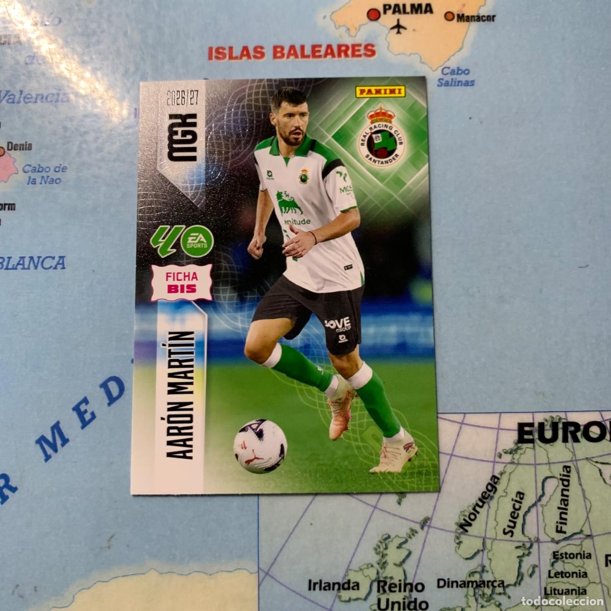 Cromos de f&uacute;tbol: Aaron mart&iacute;n n&uacute;mero 279 Bis Del Racing de Santander megacracks 26-27 2026-2027
