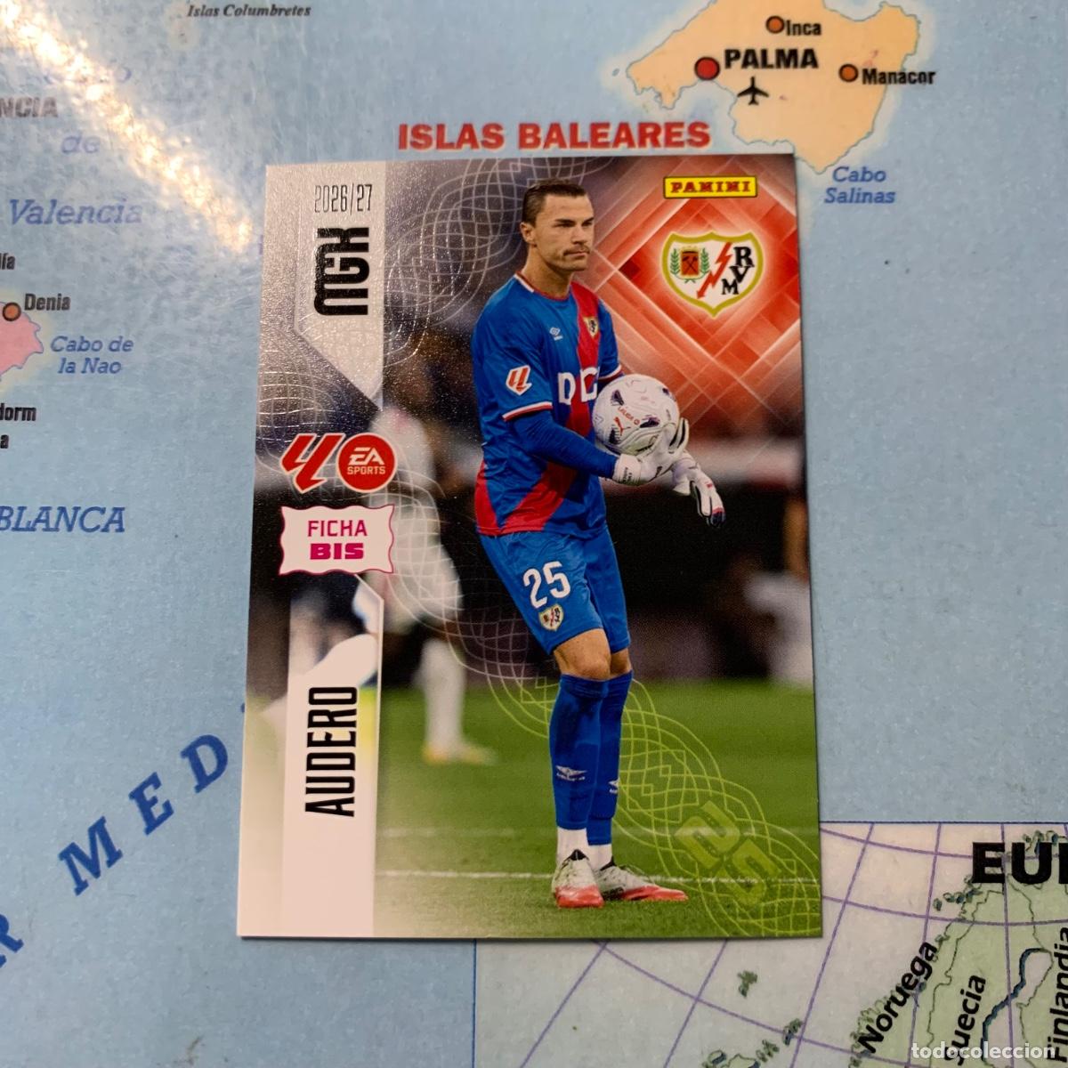 Cromos de f&uacute;tbol: Audero n&uacute;mero 291 Bis Del Rayo Vallecano megacracks 26-27 2026-2027