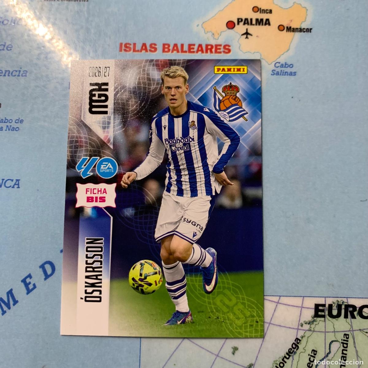 Cromos de f&uacute;tbol: Oskarsson n&uacute;mero 322 Bis De l&aacute; Real Sociedad megacracks 26-27 2026-2027