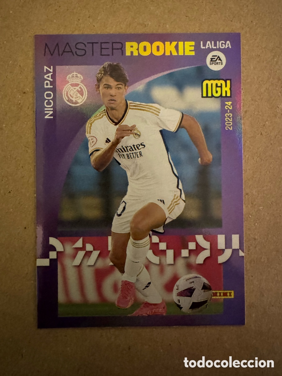Cromos de f&uacute;tbol: v# 514 Nico Paz Real Madrid Master Rookie Megacracks 23 24 2023 2024 3a Tercera 3&ordf; Edici&oacute;n 3 MGK