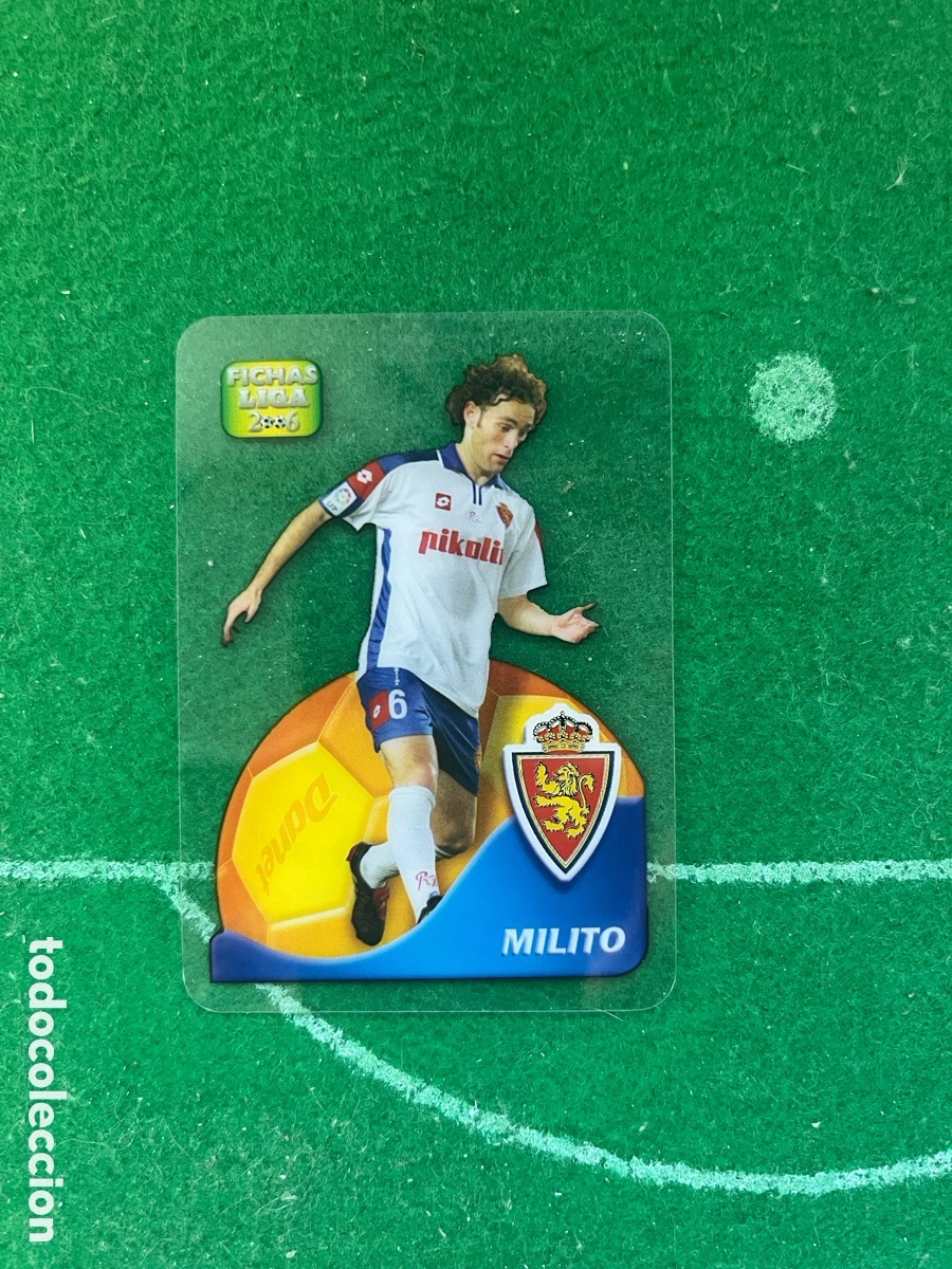 Cromos de f&uacute;tbol: 324 MILITO REAL ZARAGOZA LAS FICHAS DE LA LIGA 2005 2006 MUNDICROMO LAMINCARDS DANET