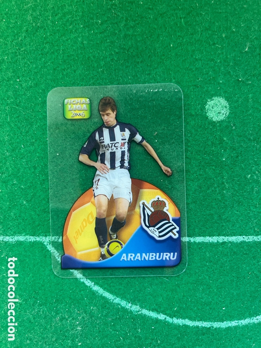 Cromos de f&uacute;tbol: 378 ARANBURU REAL SOCIEDAD LAS FICHAS DE LA LIGA 2005 2006 MUNDICROMO LAMINCARDS DANET