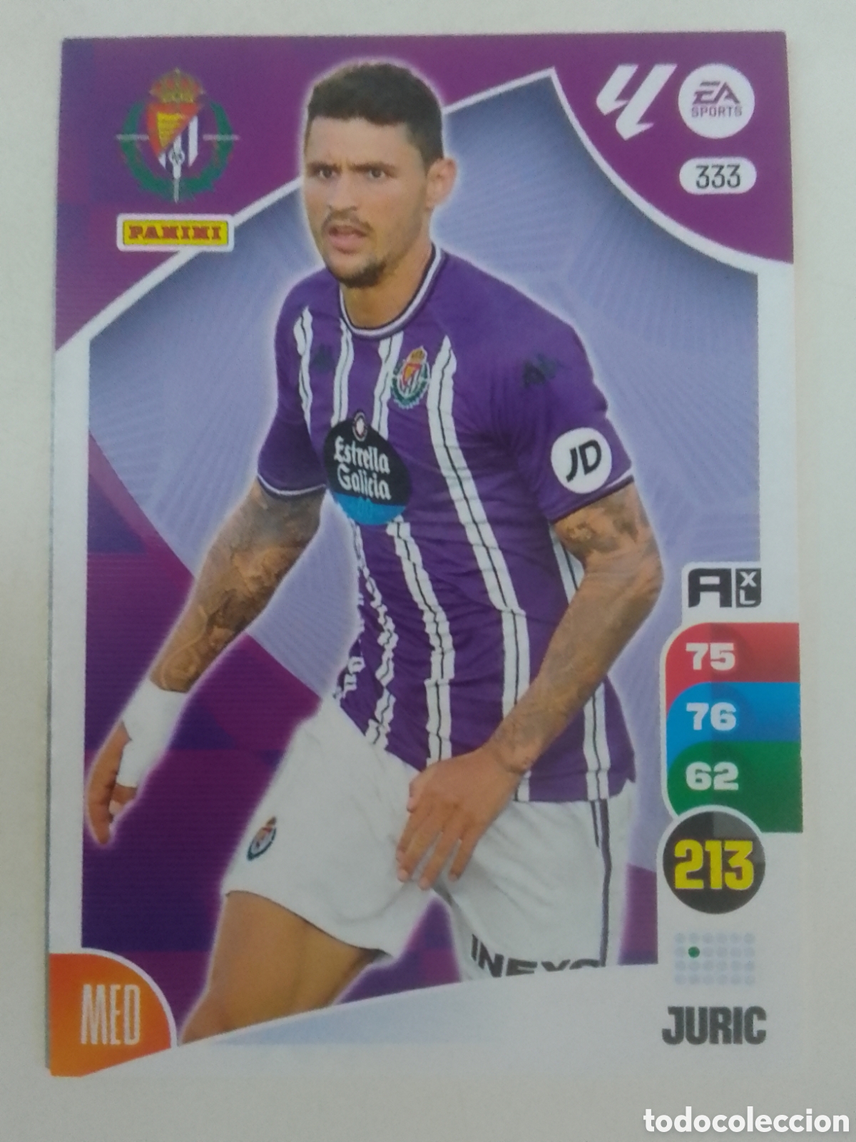 Cromos de f&uacute;tbol: Adrenalyn XL 2024-25 n&deg; 333 Juric &bull; Valladolid.