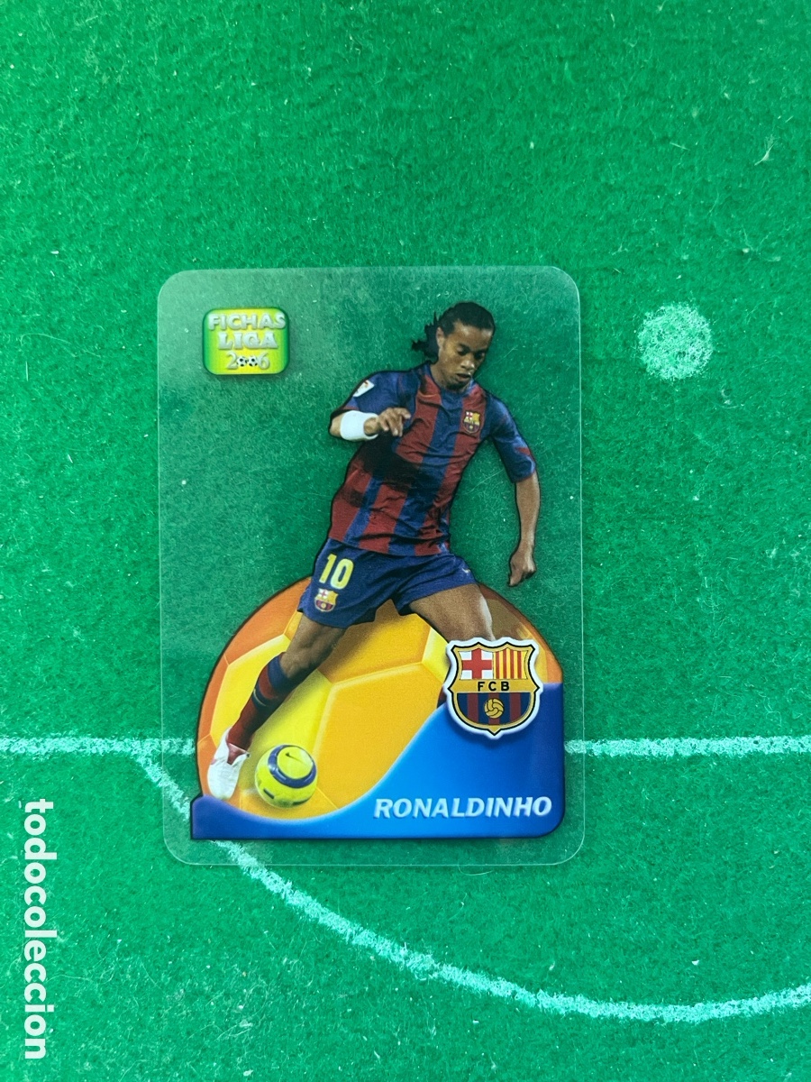 Cromos de f&uacute;tbol: 541 RONALDINHO BARCELONA LAS FICHAS DE LA LIGA 2005 2006 MUNDICROMO LAMINCARDS DANET