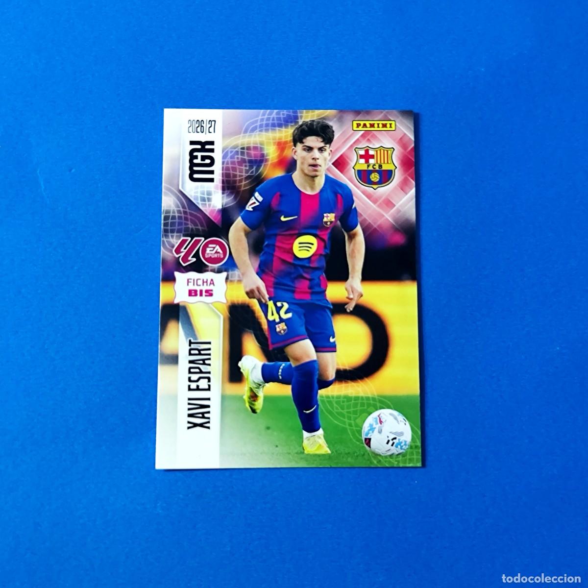 Cromos de f&uacute;tbol: Megacracks 2026 2027 / 26 27 Xavi Espart 76 BIS Barcelona Ficha Bis