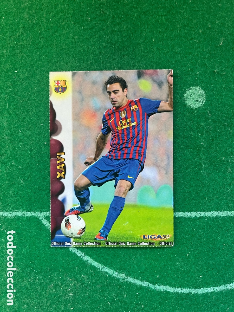Cromos de f&uacute;tbol: 42 XAVI BARCELONA LAS FICHAS DE LA LIGA 2012 2013 MUNDICROMO