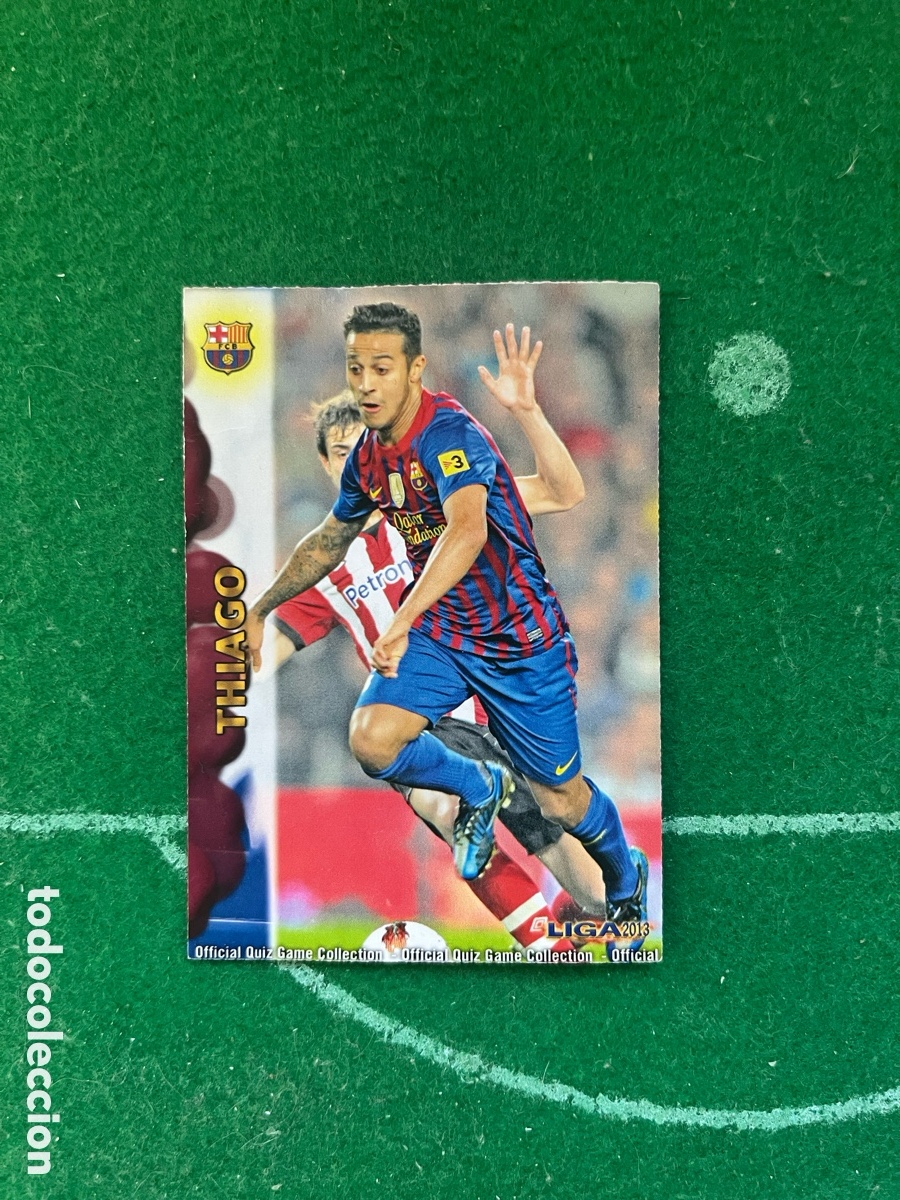 Cromos de f&uacute;tbol: 46 THIAGO BARCELONA LAS FICHAS DE LA LIGA 2012 2013 MUNDICROMO