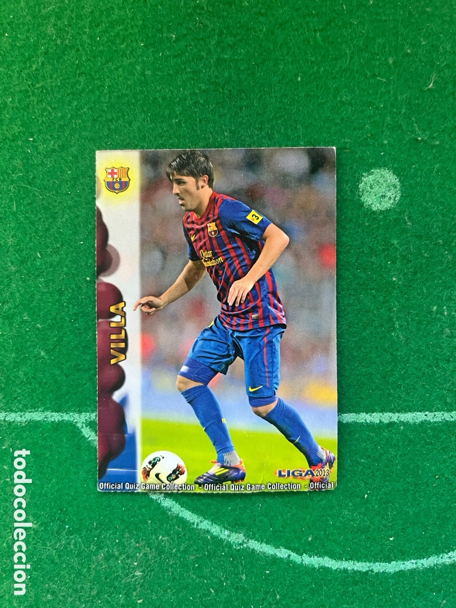 Cromos de f&uacute;tbol: 47 VILLA BARCELONA LAS FICHAS DE LA LIGA 2012 2013 MUNDICROMO
