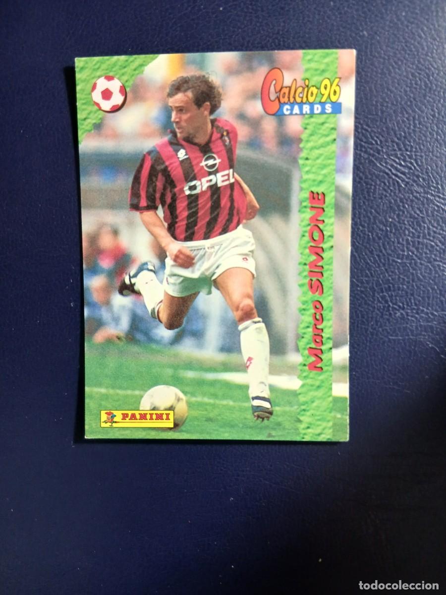 Cromos de f&uacute;tbol: 104 Marco Simone - Milan - Calcio Cards 96 - Panini - Calciatori 1995 1996