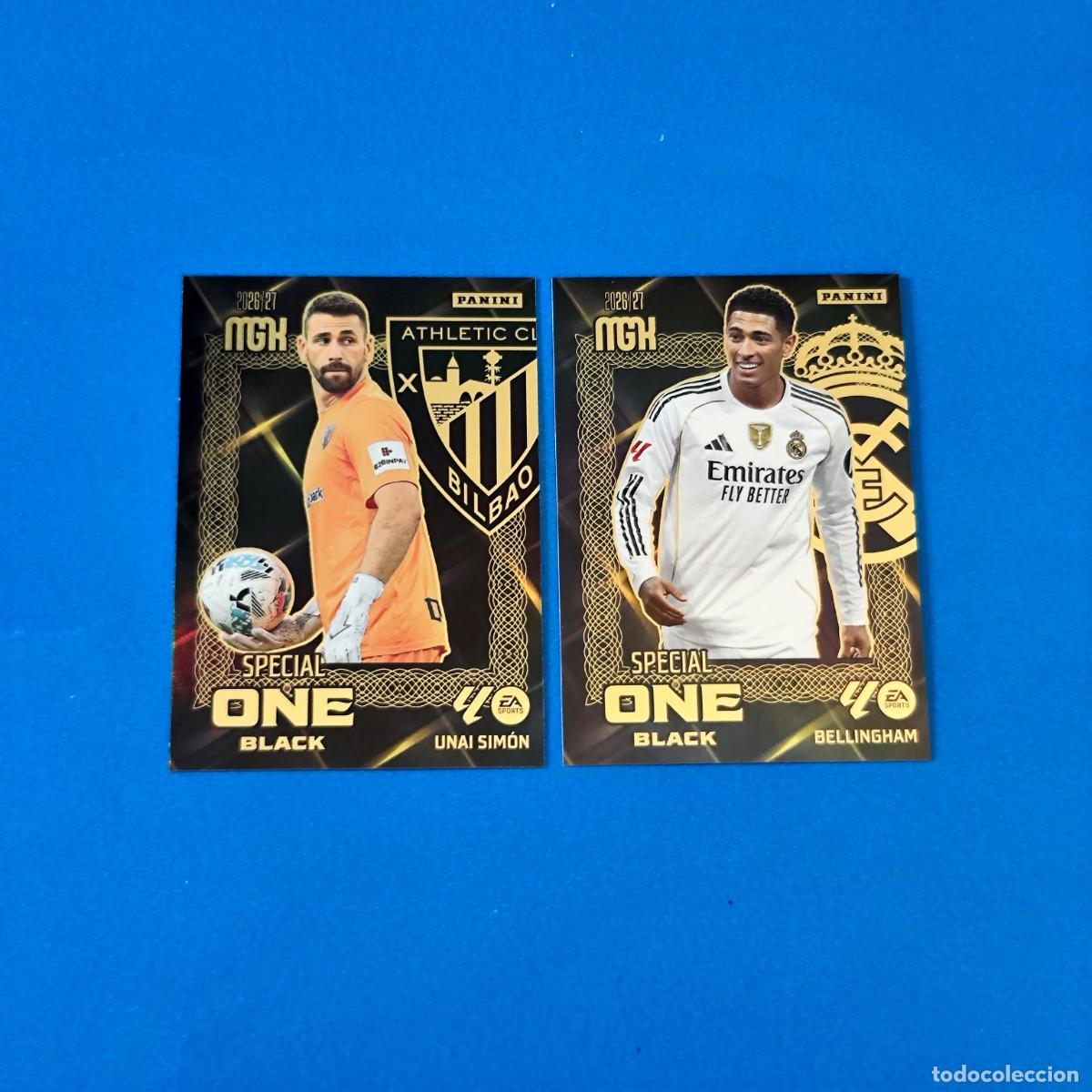 Cromos de f&uacute;tbol: Megacracks 2026 2027 / 26 27 Special One Black Bellingham Unai Sim&oacute;n