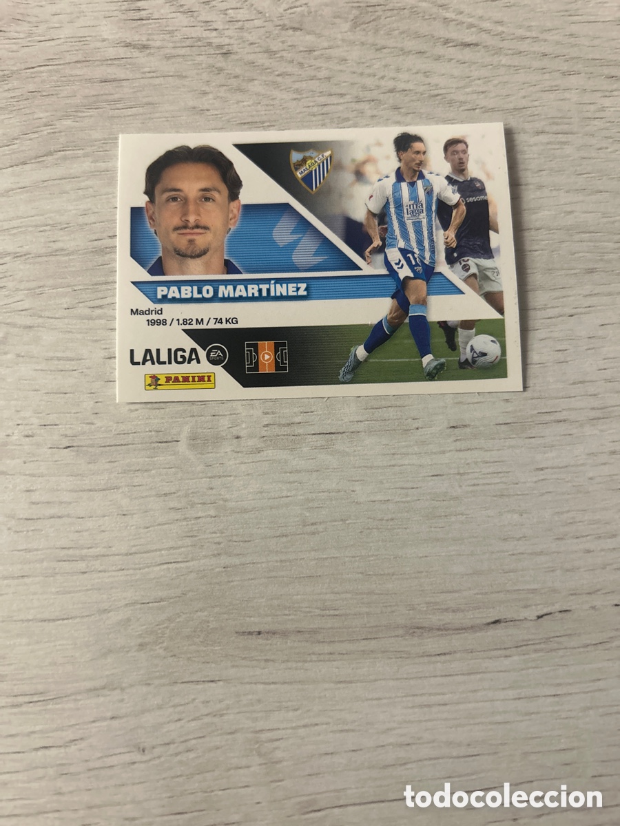 Cromos de f&uacute;tbol: Pablo Mart&iacute;nez 45 &Uacute;ltimos Fichajes M&aacute;laga Cuarta 4 Edici&oacute;n Liga Este 2026/27 26-27 Panini