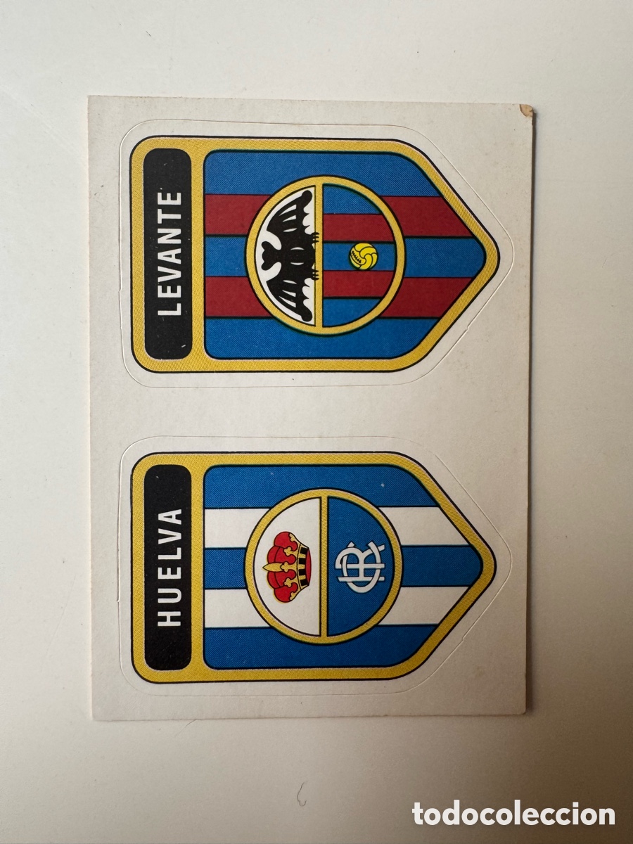 Figurine di Calcio: Figurine Panini Futbol 81 - 82 1981 1982 &ndash; N&ordm; 366 &ndash; Escudos Huelva Levante