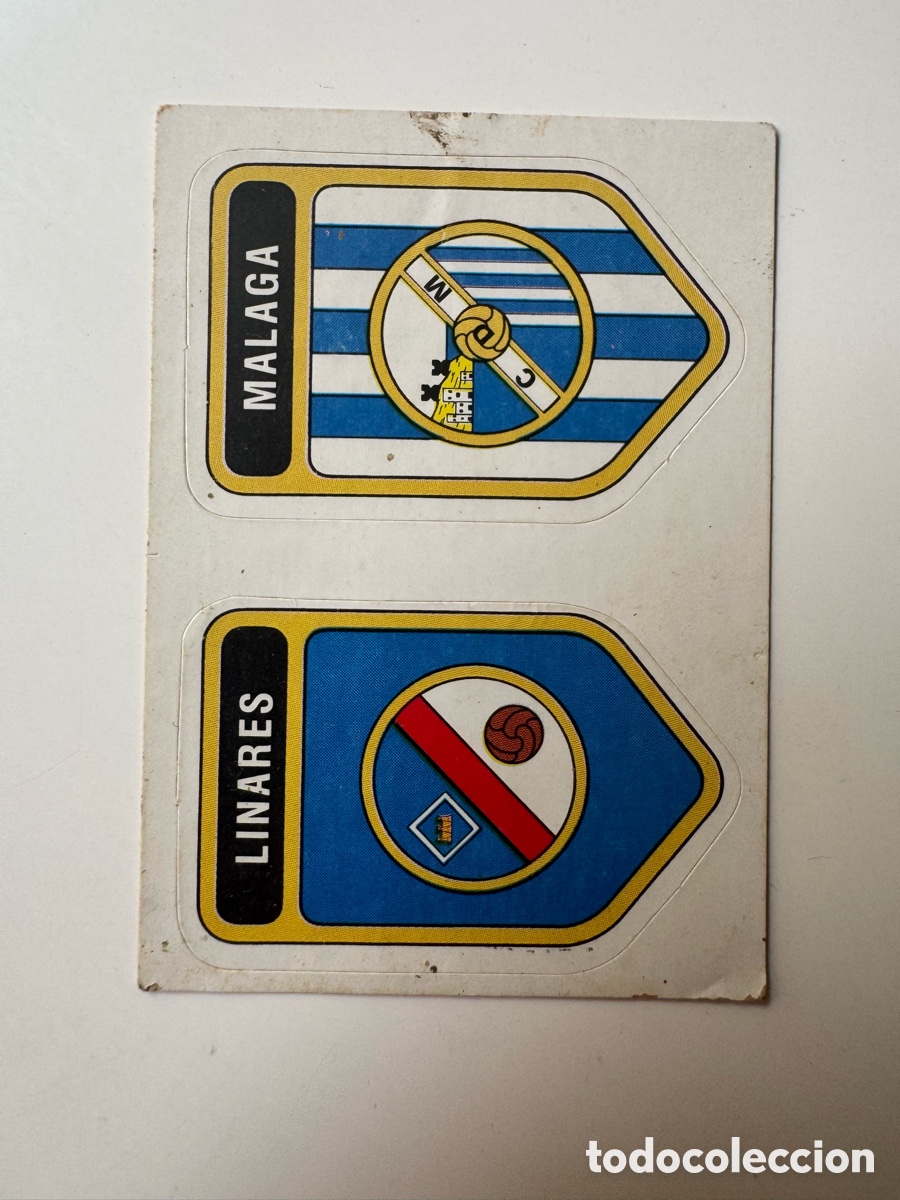 Cromos de f&uacute;tbol: Figurine Panini Futbol 81 - 82 1981 1982 &ndash; N&ordm; 373 &ndash; escudos Linares Malaga