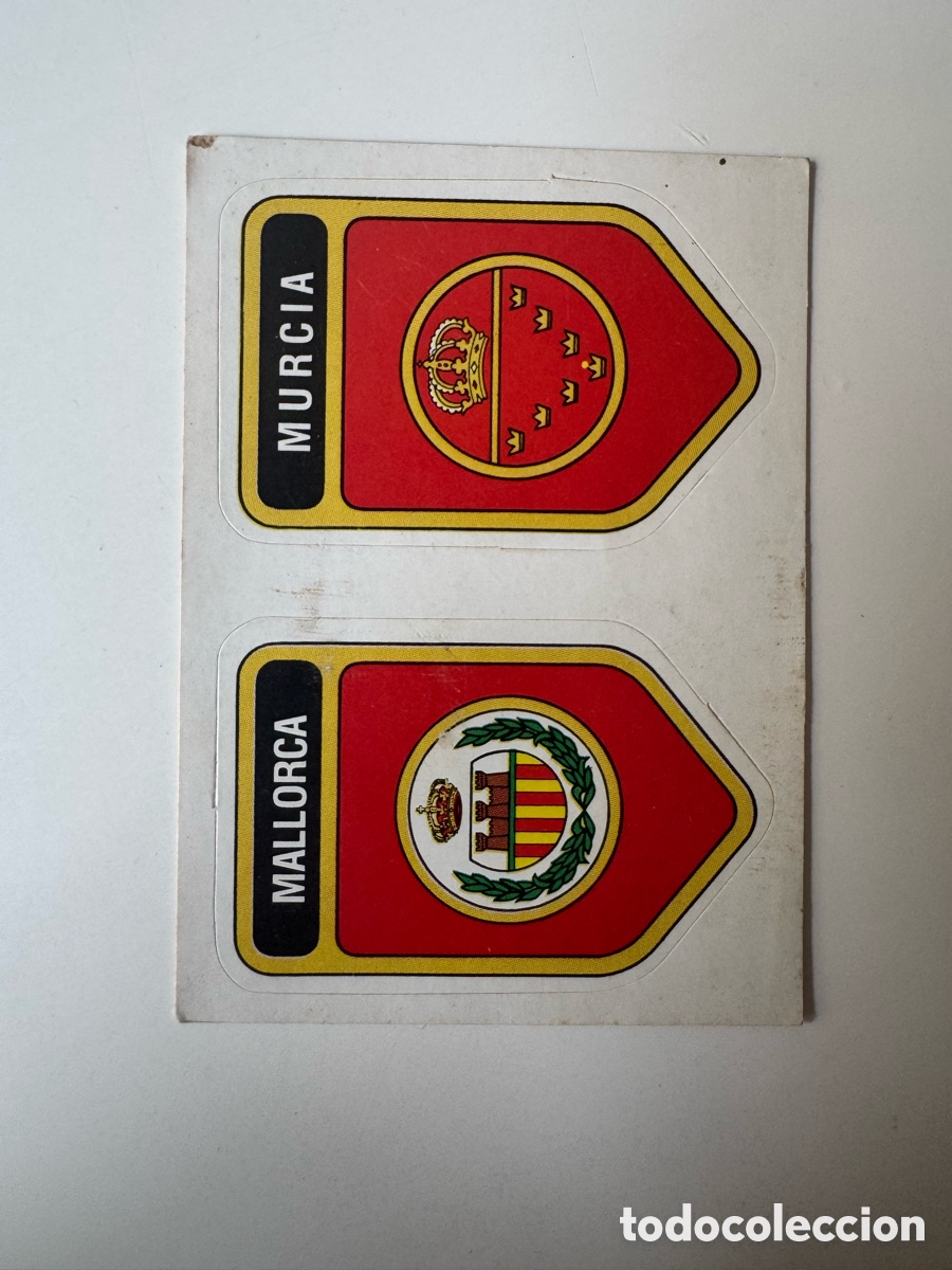 Cromos de f&uacute;tbol: Figurine Panini Futbol 81 - 82 1981 1982 &ndash; N&ordm; 380 &ndash; Escudos Mallorca Murcia