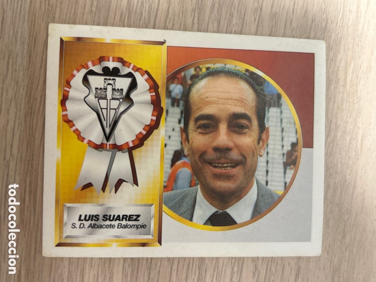 Cromos de f&uacute;tbol: LUIS SUAREZ ENTRENADOR ALBACETE BAJA LIGA ESTE 1994 1995 94 95 SIN PEGAR NUNCA PEGADO