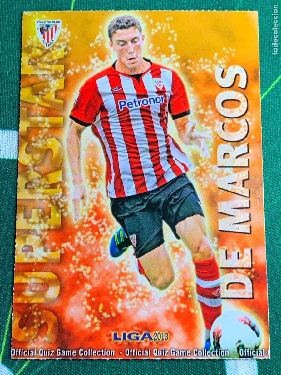 Cromos de f&uacute;tbol: 268 De Marcos Athletic Bilbao Superstar MUNDICROMO LIGA FUTBOL QUIZ GAME 2012 2013 12 13
